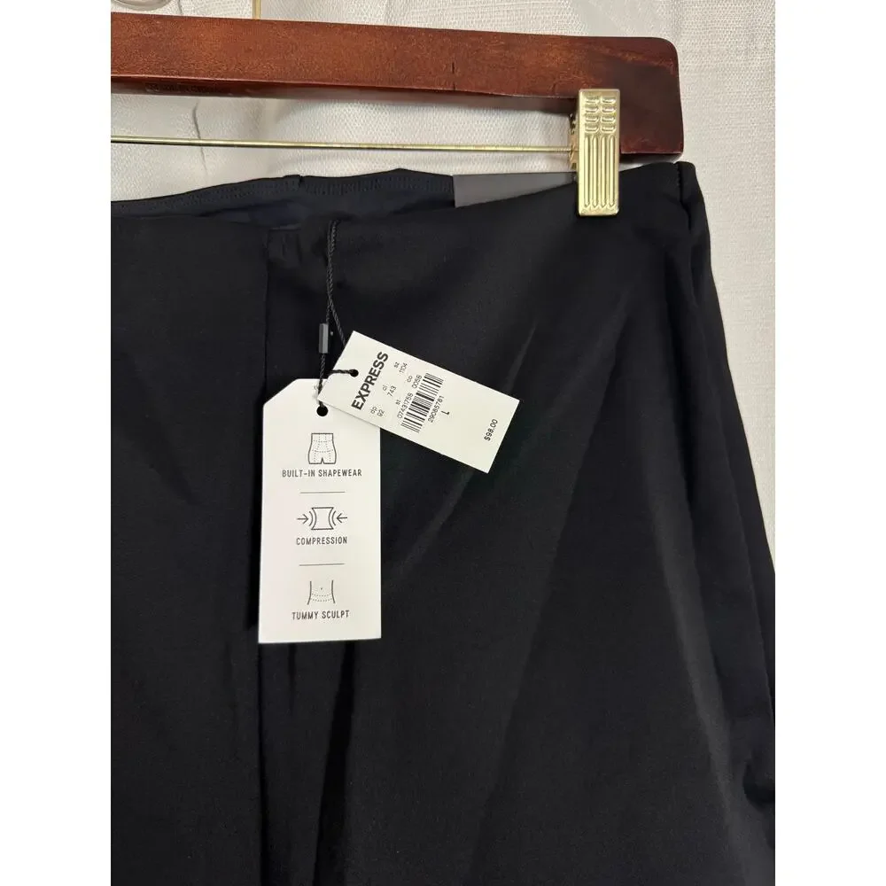 Express Body Contour Wide Leg Pants High Rise Sculpt Compression NWT - Picture 3 of 6